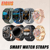 EIGIIS Smart Watch Strap 18mm/22mm Wide Silicone Strap/Belt/Steel Band Quick Release Sports Handsome Wristband For Men And Women, Compatible With KE3/KE5/H20/KT65/KT71 And Other Straps
